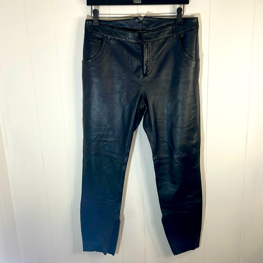 Gap black leather pants size 4